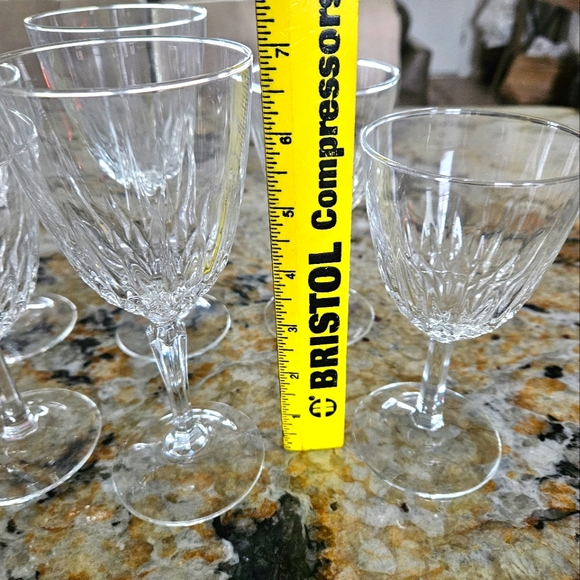 Cut Crystal Stemmed Glasses - Picture 2 of 4